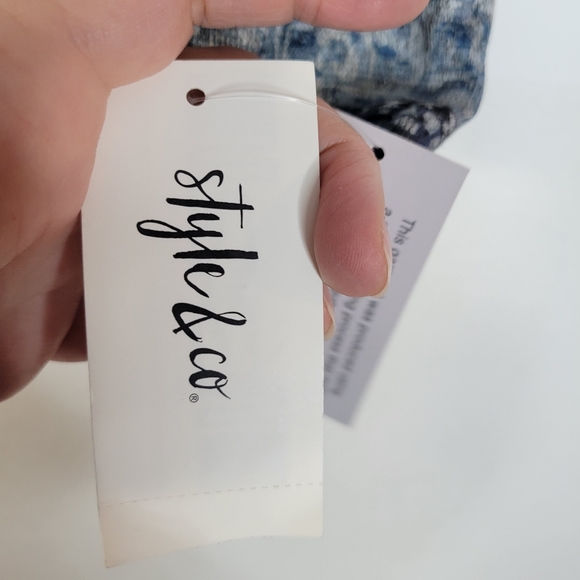 Style & Co NWT Womens/Tens floral T-shirt Size XS - Picture 5 of 9